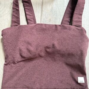 VUORI Mauve Ribbed Tank Top with Wide Straps